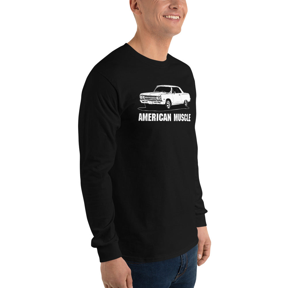 1965 Chevelle Malibu Long Sleeve Shirt in Black