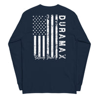 Thumbnail for LZO Duramax Long Sleeve Shirt With American Flag Design back in navy