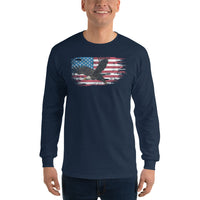 Thumbnail for American Flag Bald Eagle Long Sleeve Shirt