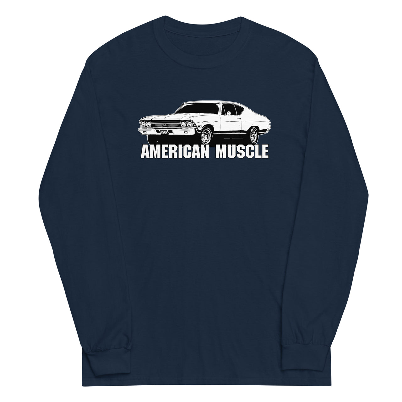 1968 Chevelle Long Sleeve Shirt in navy