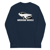 Thumbnail for 1972 Chevelle Car Long Sleeve Shirt American Muscle Car Tee navy