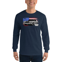 Thumbnail for 1970 Chevelle Long Sleeve Shirt modeled in navy