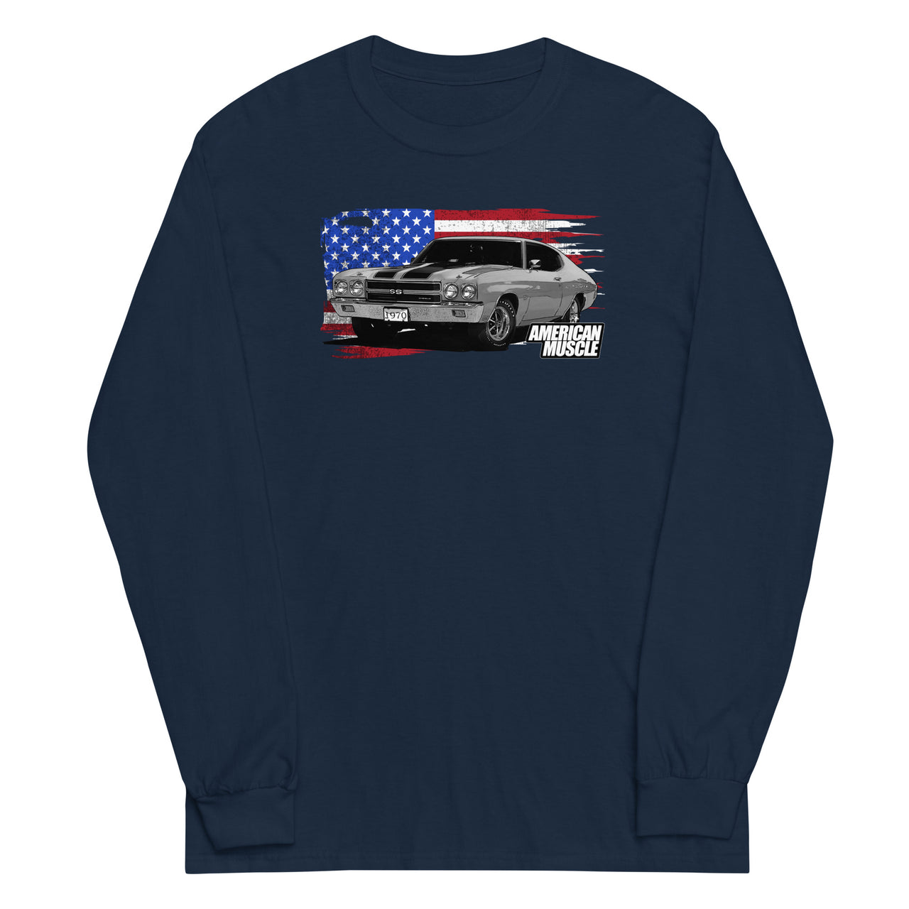 1970 Chevelle Long Sleeve Shirt in navy