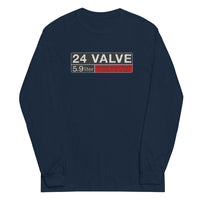 Thumbnail for 24 Valve 5.9 Diesel Engine Long Sleeve Shirt in navy24 Valve 5.9 Diesel Engine Long Sleeve Shirt in navy