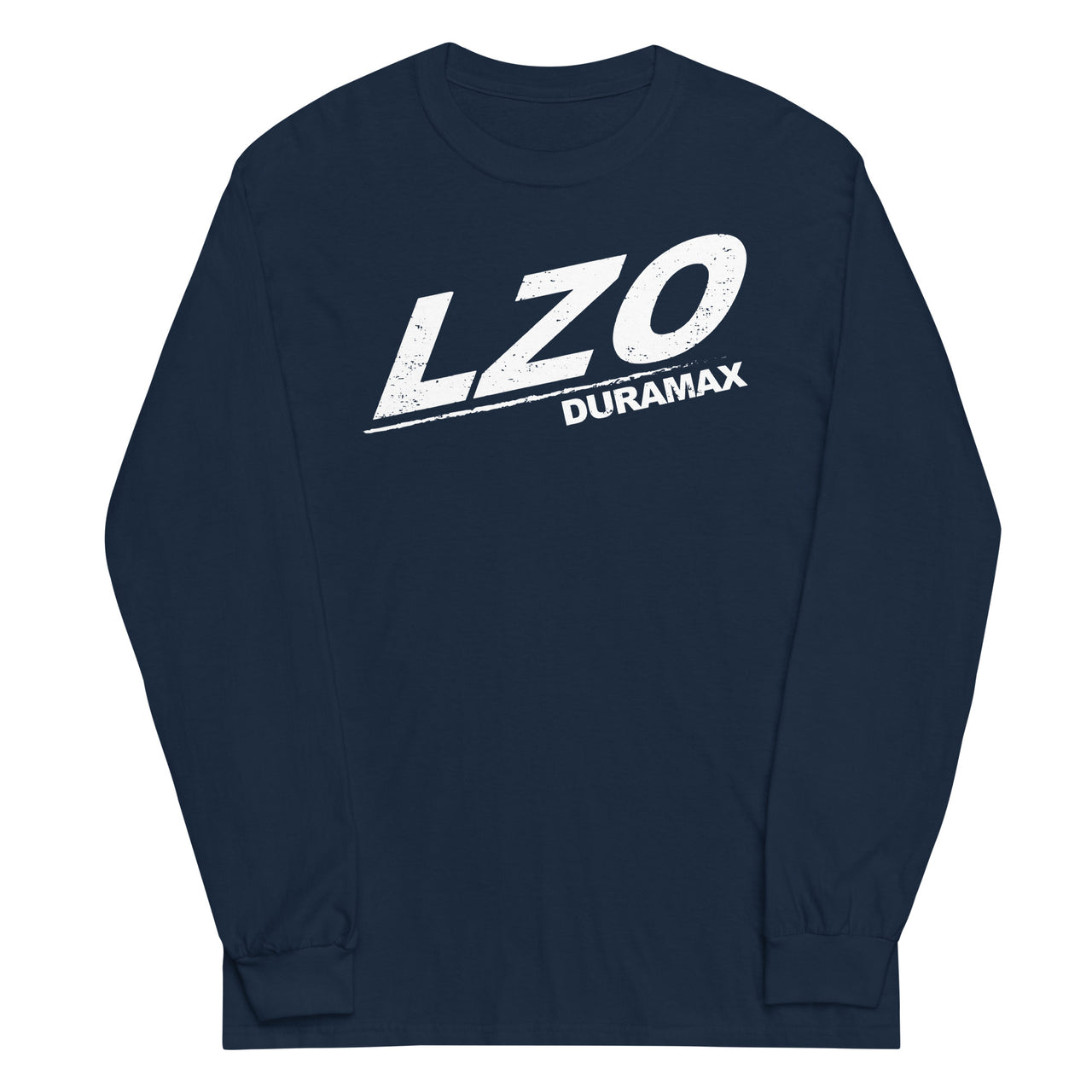 LZO Duramax Long Sleeve Shirt With American Flag Design front in navy