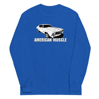 Thumbnail for 1972 Chevelle Car Long Sleeve Shirt American Muscle Car Tee royal