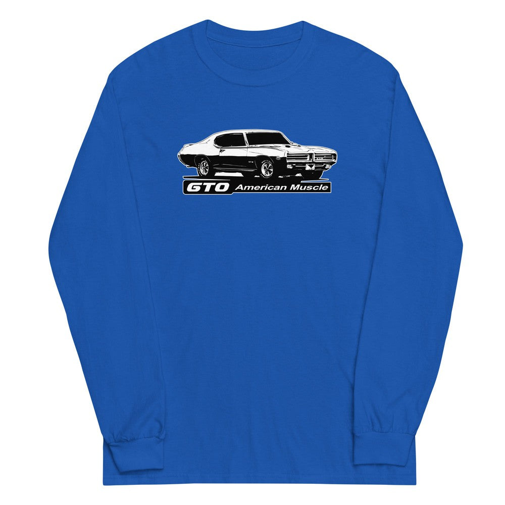 1969 GTO Long Sleeve T-Shirt in blue