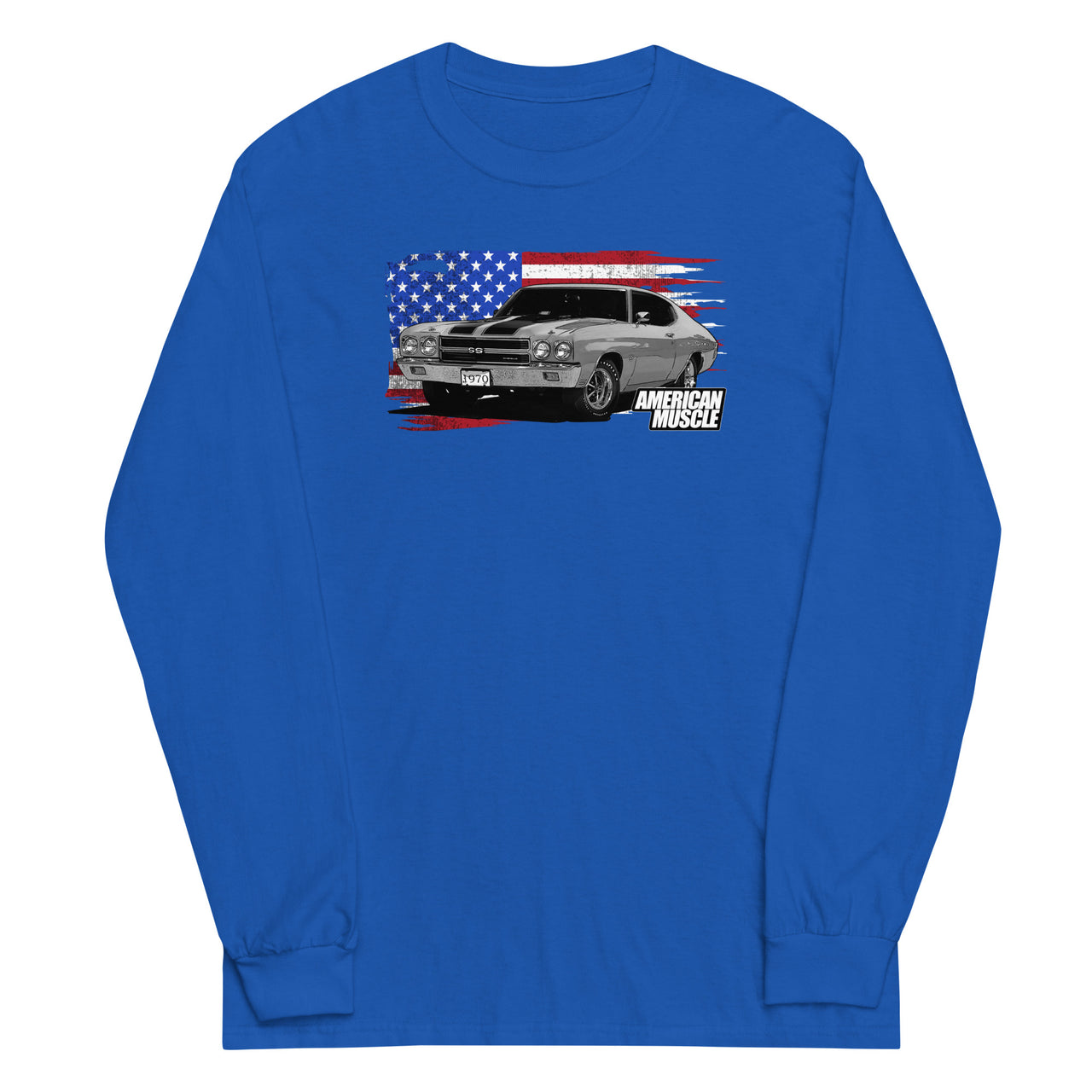 1970 Chevelle Long Sleeve Shirt in royal