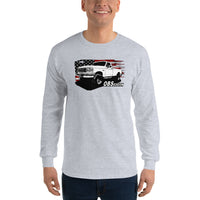 Thumbnail for OBS Single Cab Truck Long Sleeve T-Shirt modeled in grey