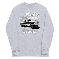 Thumbnail for sport grey OBS Truck Long Sleeve Shirt Crew Cab - Easily Distracted By Old Trucks