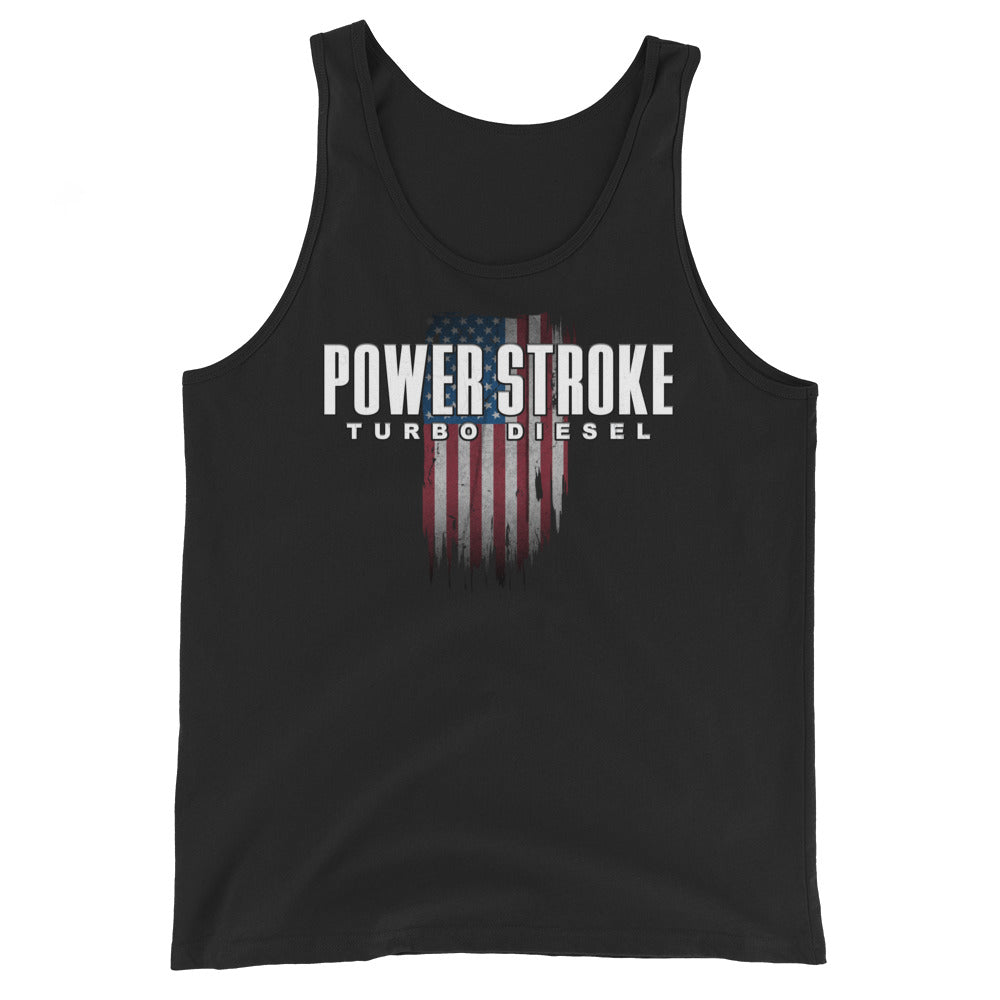 Power Stroke Men's Tank Top Patriotic Design