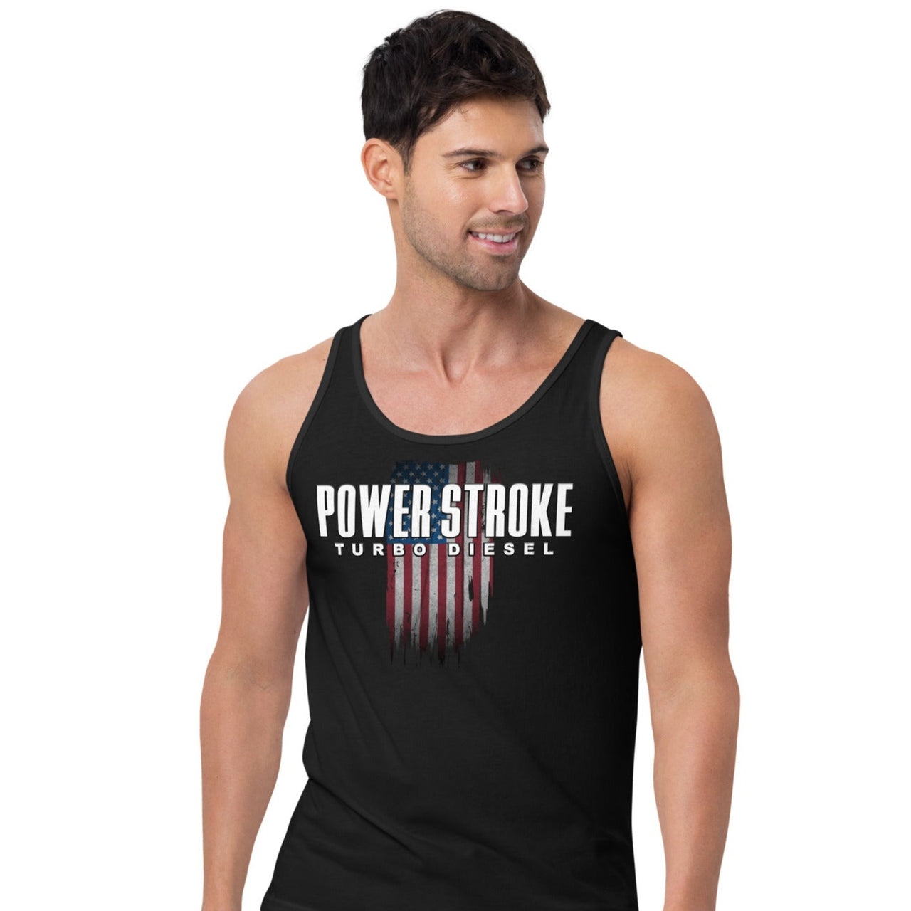 Power Stroke Men's Tank Top Patriotic Design