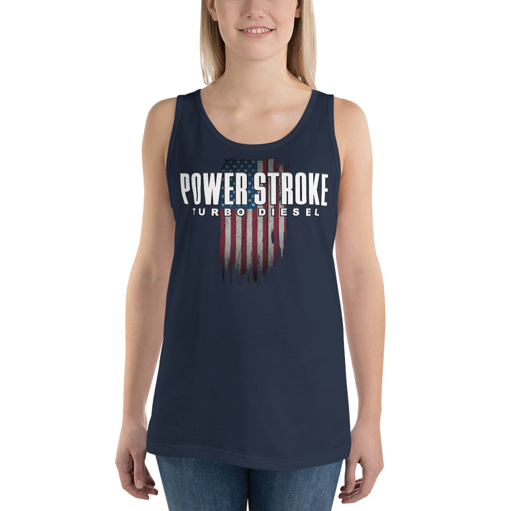 Power Stroke Men's Tank Top Patriotic Design