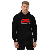 Thumbnail for Fox Body Mustang 5.0 Hoodie modeled in black