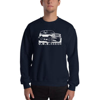 Thumbnail for OBS Bronco Sweatshirt modeled in navy