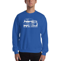 Thumbnail for OBS Bronco Sweatshirt modeled in blue