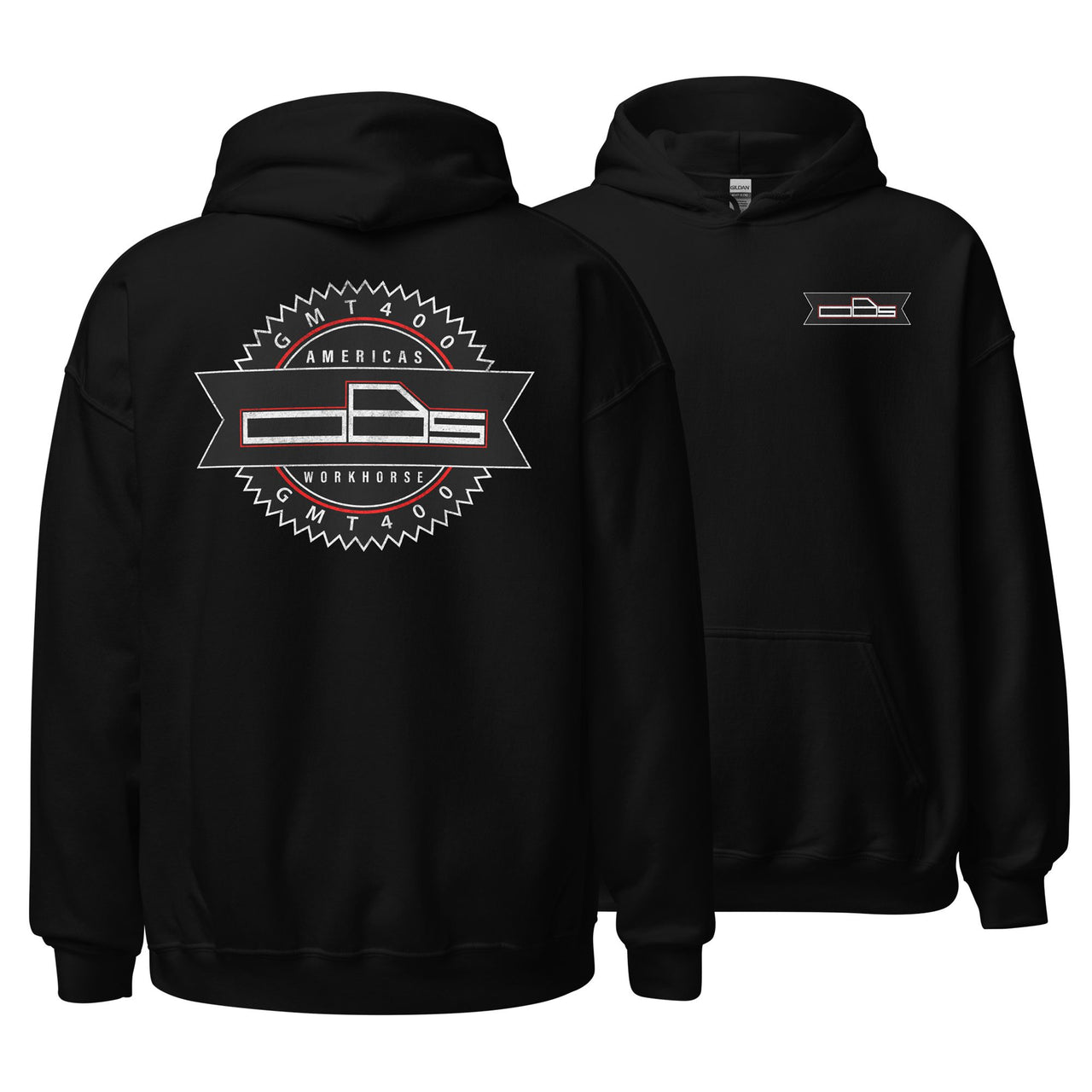OBS GMT400 GMC Hoodie Sweatshirt-In-Black-From Aggressive Thread