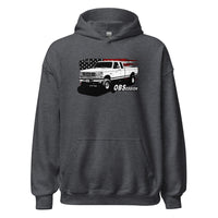 Thumbnail for OBS Ext Cab Truck American Flag Sweatshirt Hoodie-In-Dark Heather-From Aggressive Thread