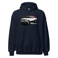 Thumbnail for OBS Ext Cab Truck American Flag Sweatshirt Hoodie-In-Navy-From Aggressive Thread