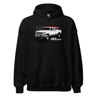 Thumbnail for OBS Ext Cab Truck American Flag Sweatshirt Hoodie-In-Black-From Aggressive Thread