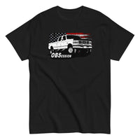 Thumbnail for OBS Crew Cab Truck American Flag T-Shirt in black