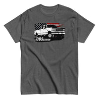 Thumbnail for OBS Crew Cab Truck American Flag T-Shirt in grey