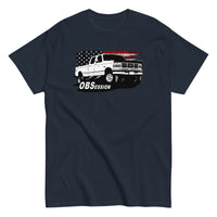 Thumbnail for OBS Crew Cab Truck American Flag T-Shirt in navy