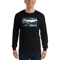Thumbnail for OBS F250 Extended Cab 4X4 Long Sleeve T-Shirt modeled in black