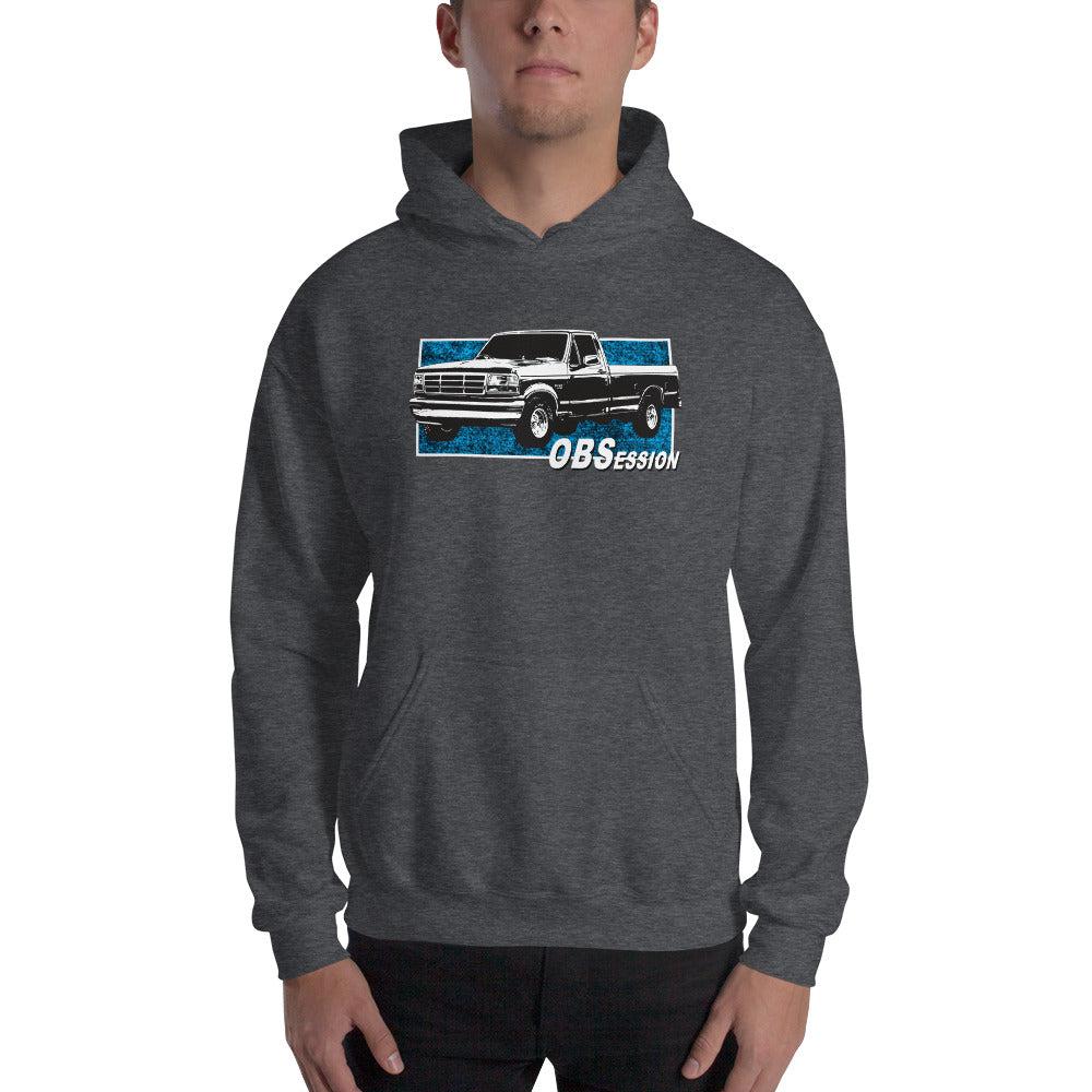 OBS F150 2wd OBSession Hoodie modeled in grey