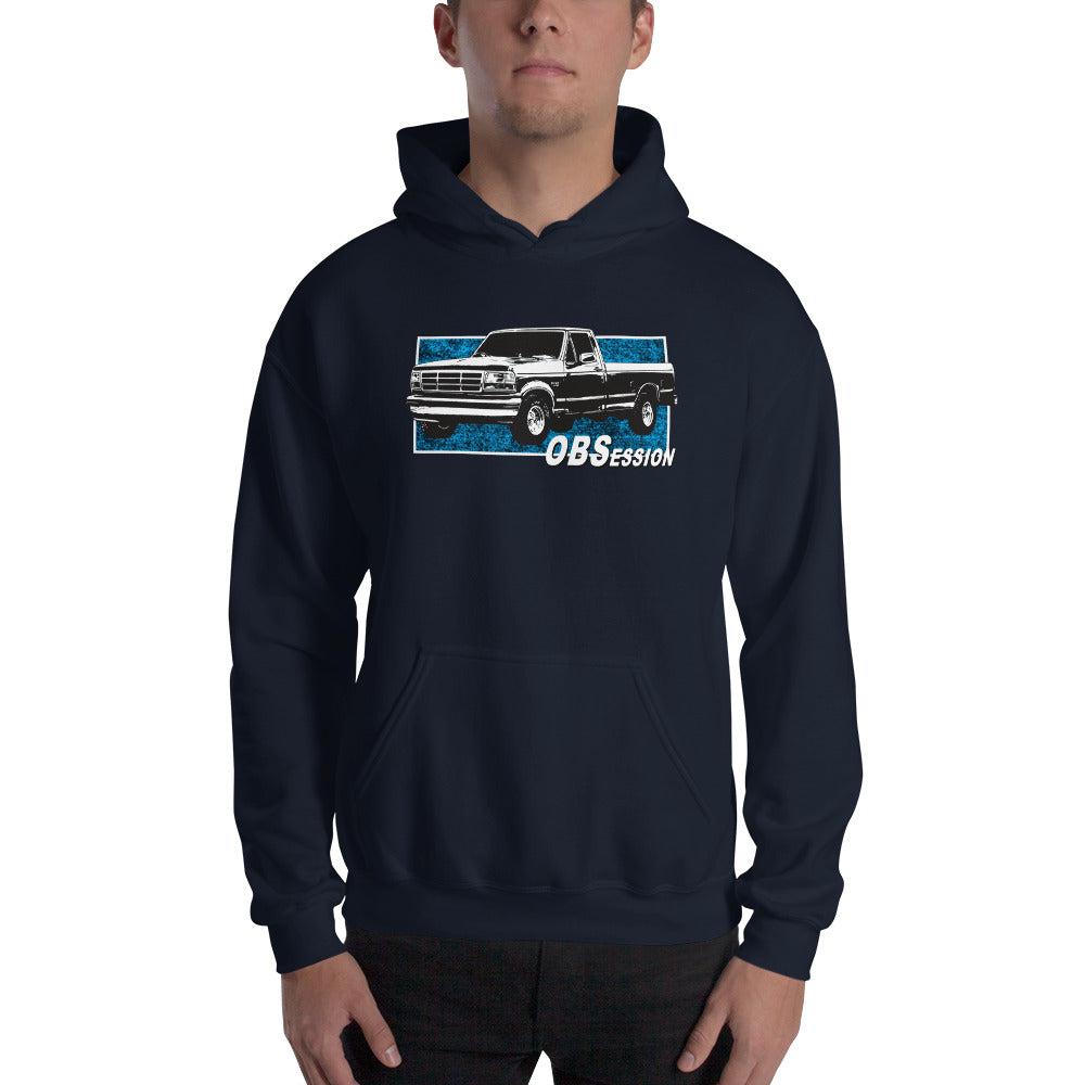 OBS F150 2wd OBSession Hoodie modeled in navy