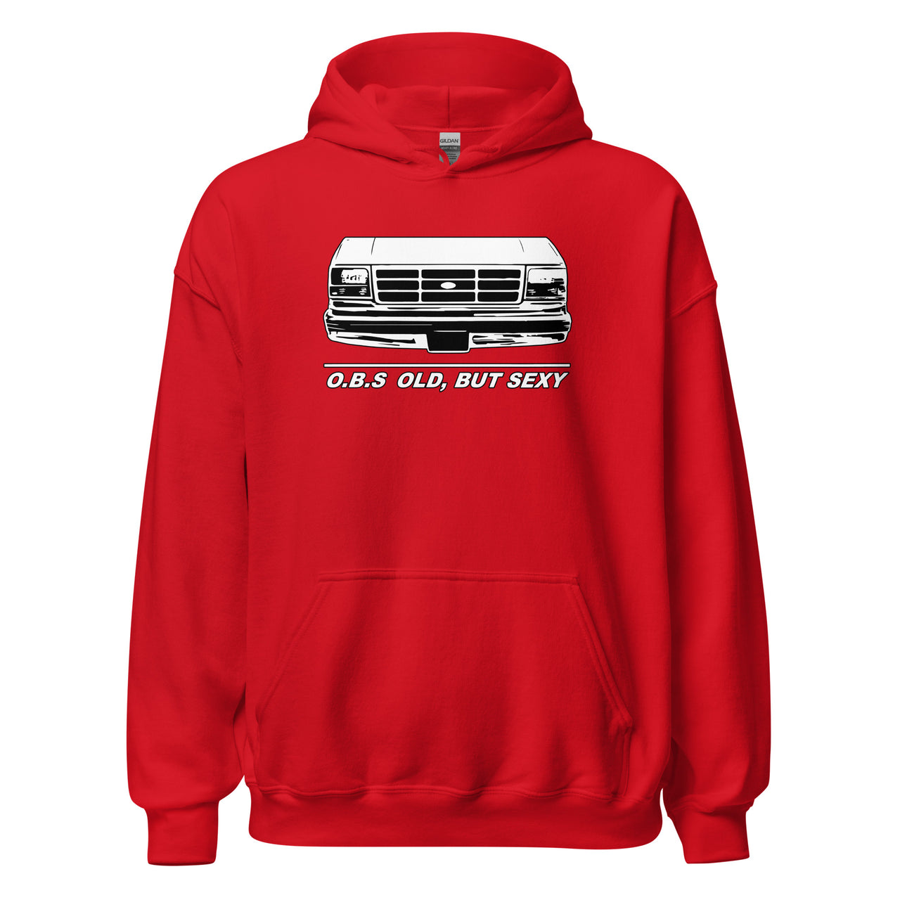 OBS Truck - Old, But Sexy Hoodie in red