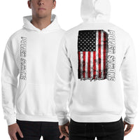 Thumbnail for Powerstroke Hoodie American Flag Power Stroke Sweatshirt-In-White-From Aggressive Thread