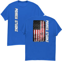 Thumbnail for Power Stroke Diesel Shirt American Flag T-Shirt in blue from Aggressive Thread