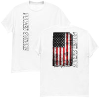 Thumbnail for Power Stroke Diesel Shirt American Flag T-Shirt in white from Aggressive Thread
