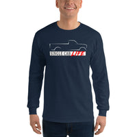 Thumbnail for Single Cab Life Long Sleeve T-Shirt modeled in navy
