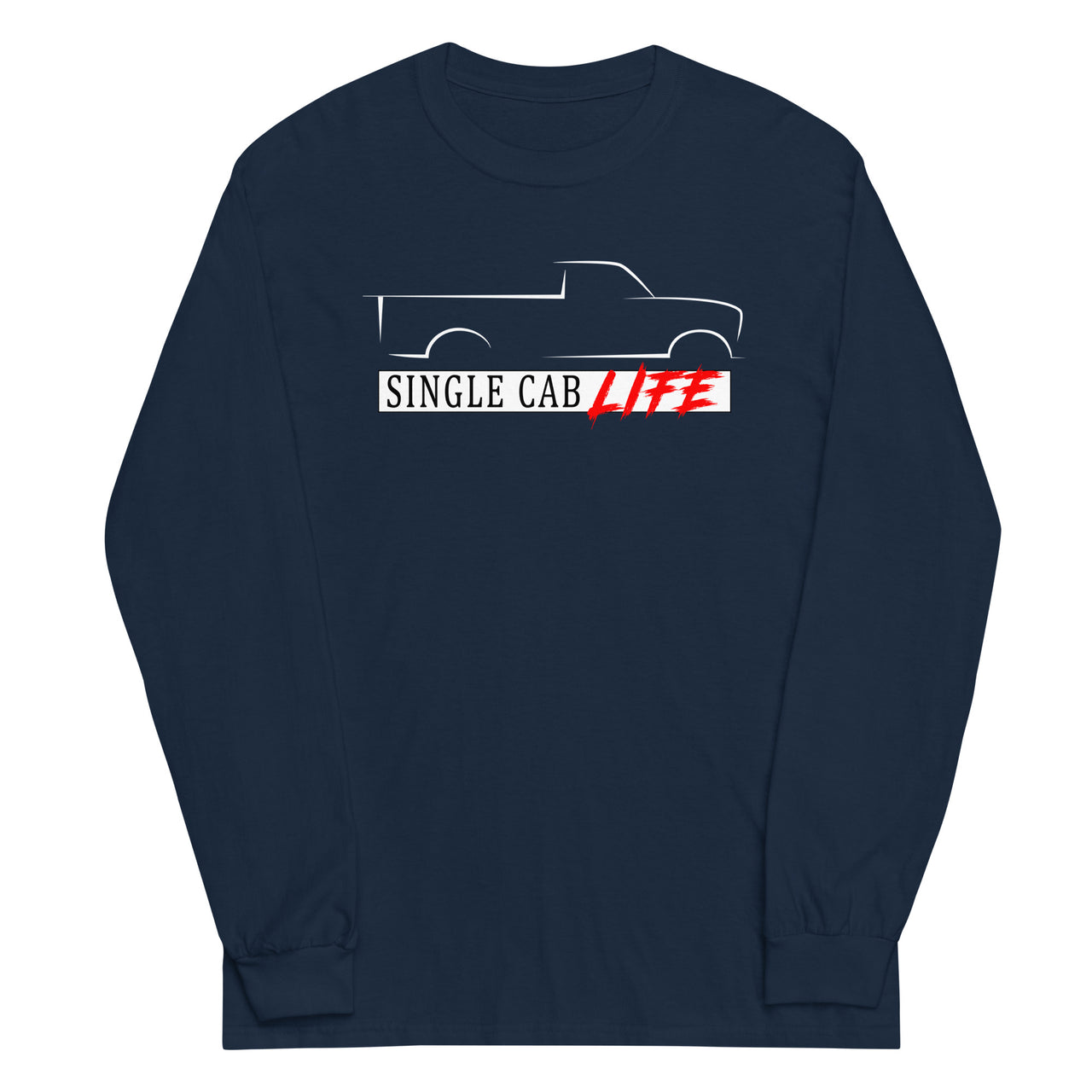 Single Cab Life Long Sleeve T-Shirt in navy