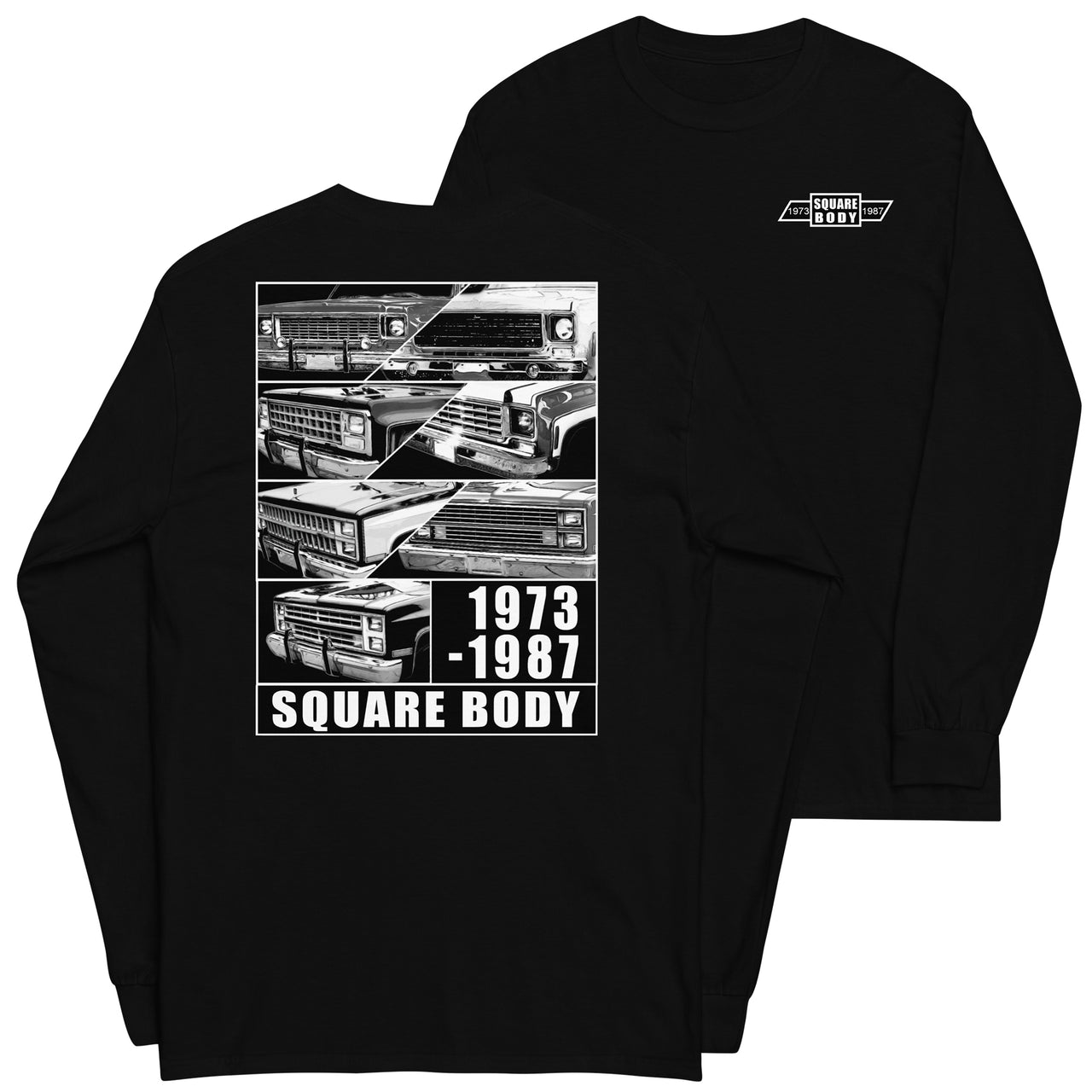 Square Body 1973-1987 Long Sleeve T-Shirt in black