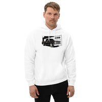 Thumbnail for Square Body C10 Hoodie modeled in white