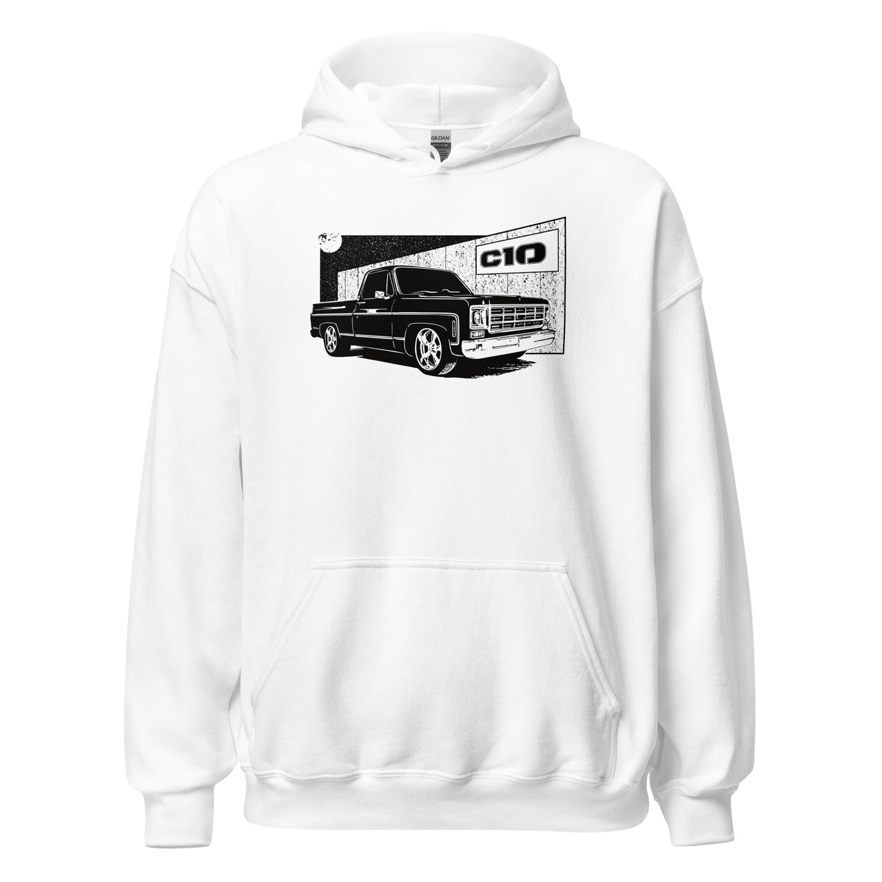 Square Body C10 Hoodie in white