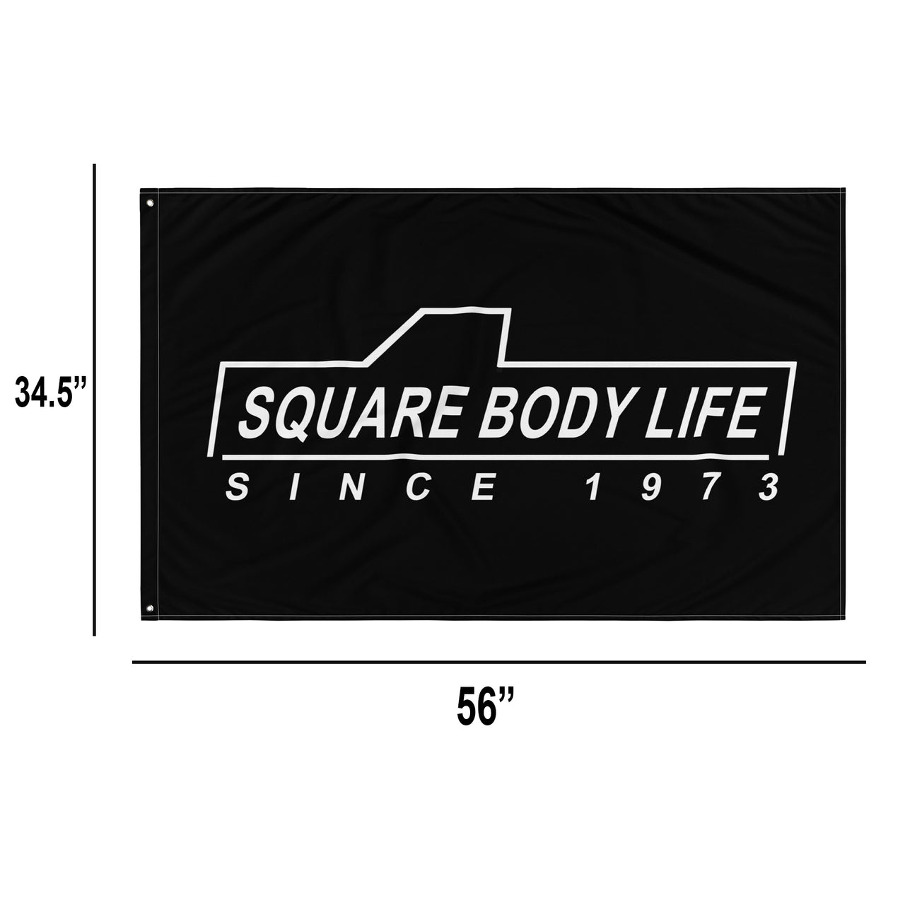 Squarebody Flag - Square Body Life demensions