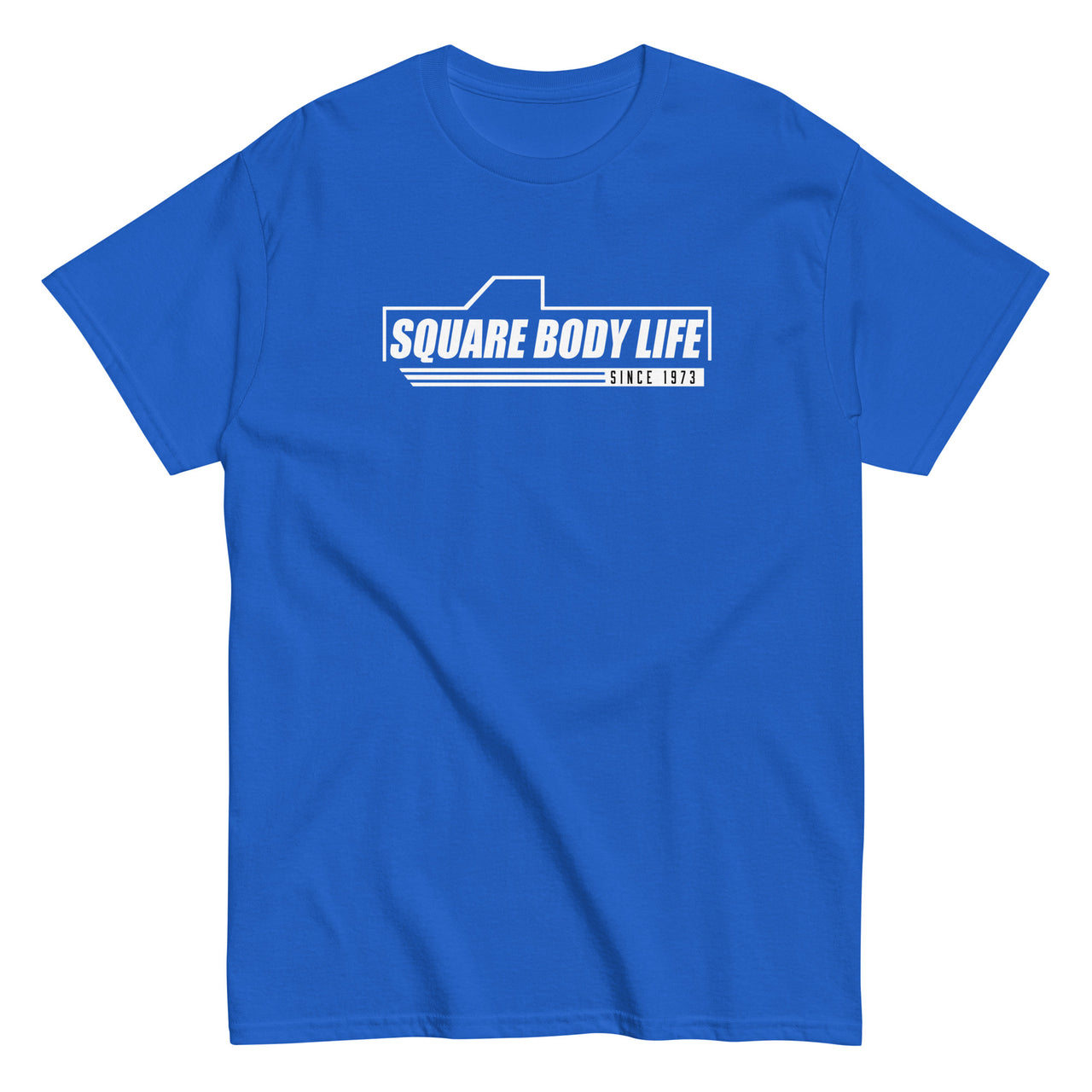 Square Body Life Truck T-Shirt in royal