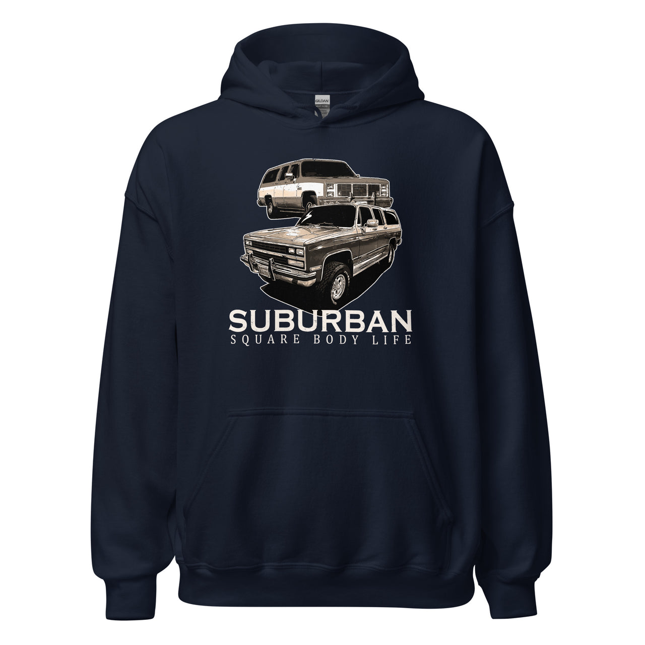 squarebody suburban truck hoodie in navy