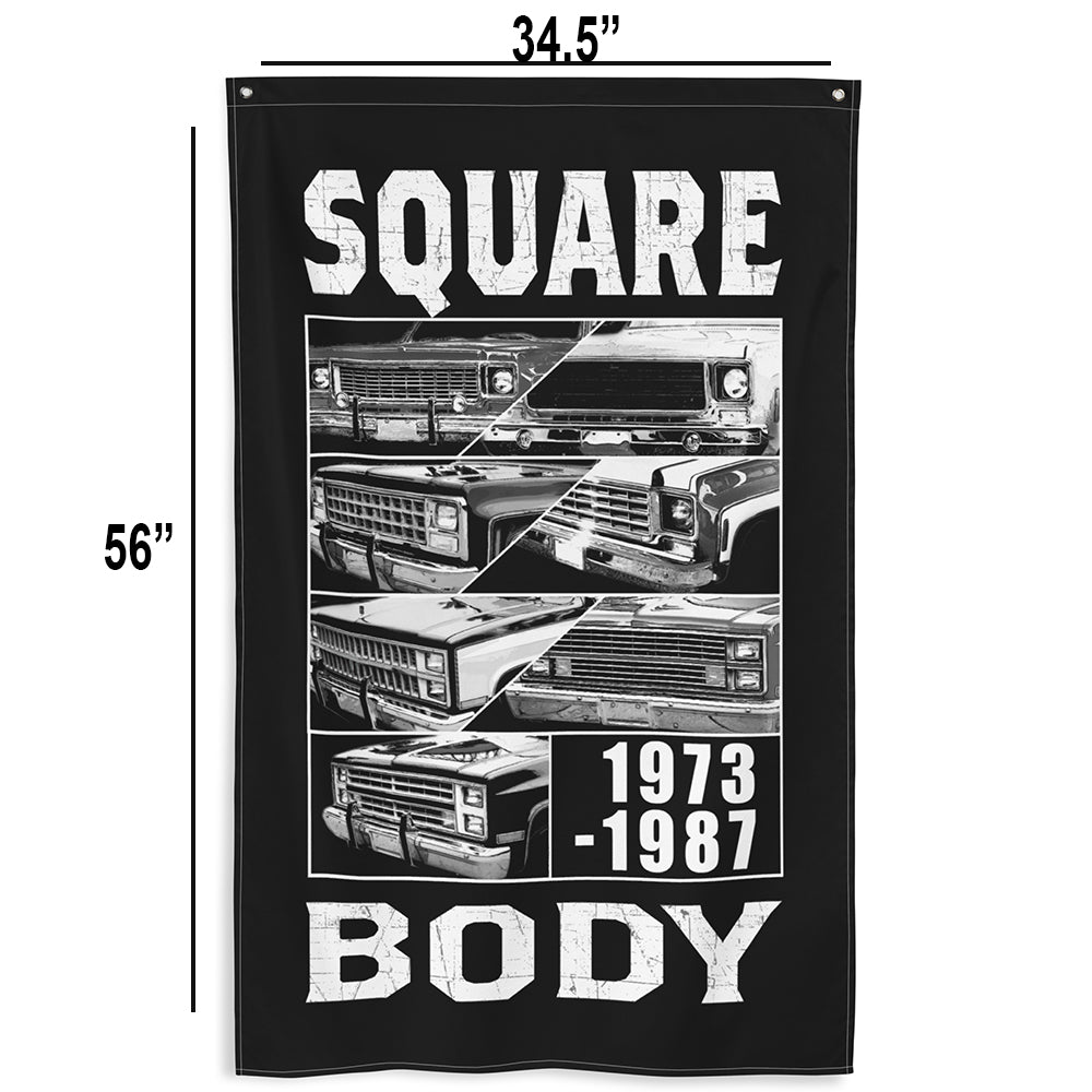 Square Body Truck Flag dimensions