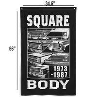 Thumbnail for Square Body Truck Flag dimensions