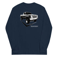 Thumbnail for Square Body 80's Truck Long Sleeve T-Shirt in navy