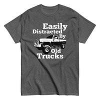 Thumbnail for square-body-truck-shirt-easily-distracted-by-old-trucks-heathergrey