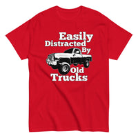 Thumbnail for square-body-truck-shirt-easily-distracted-by-old-trucks-red