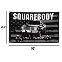 Thumbnail for Squarebody Flag with dimensions