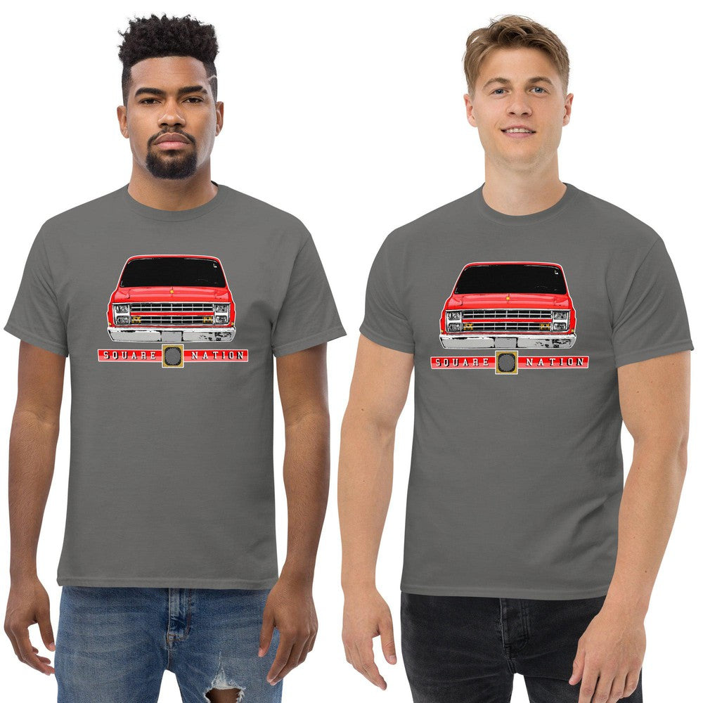 Square Body C10 T-Shirt modled in grey