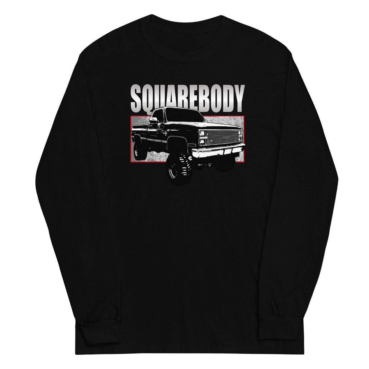 80s Squarebody 4x4 Long Sleeve T-Shirt in black